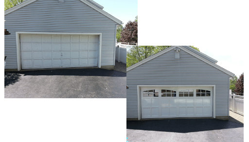 before and after Garage Repair